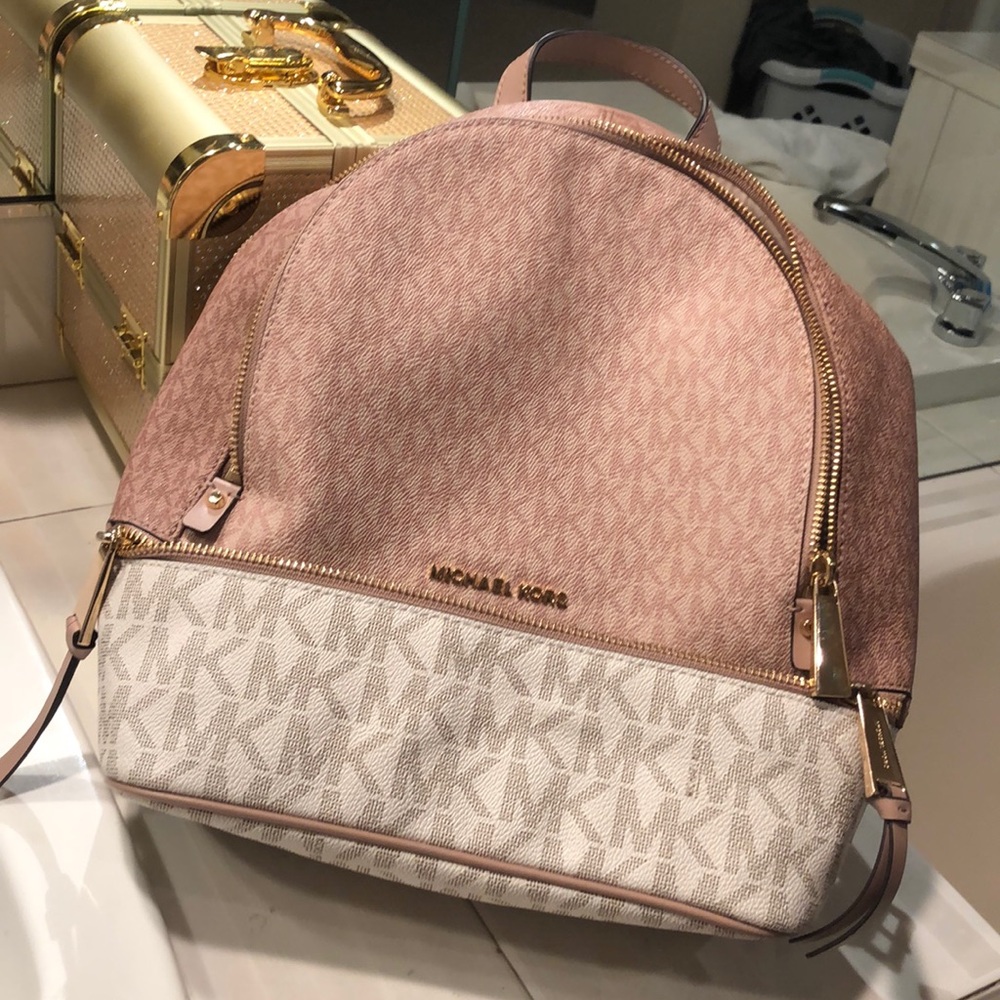 Brand New Michael Kors Pink Backpack